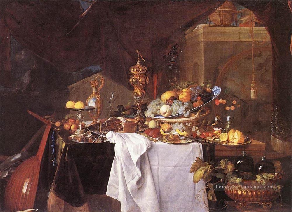 Une Table De Desserts Nature morte Jan Davidsz de Heem Peintures à l'huile
